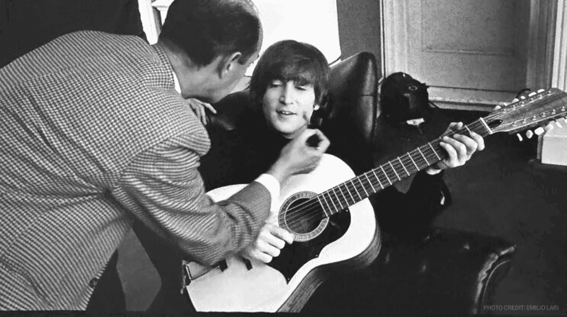 Cover Image for John Lennon guitar sells for Beatles record $2,857,500