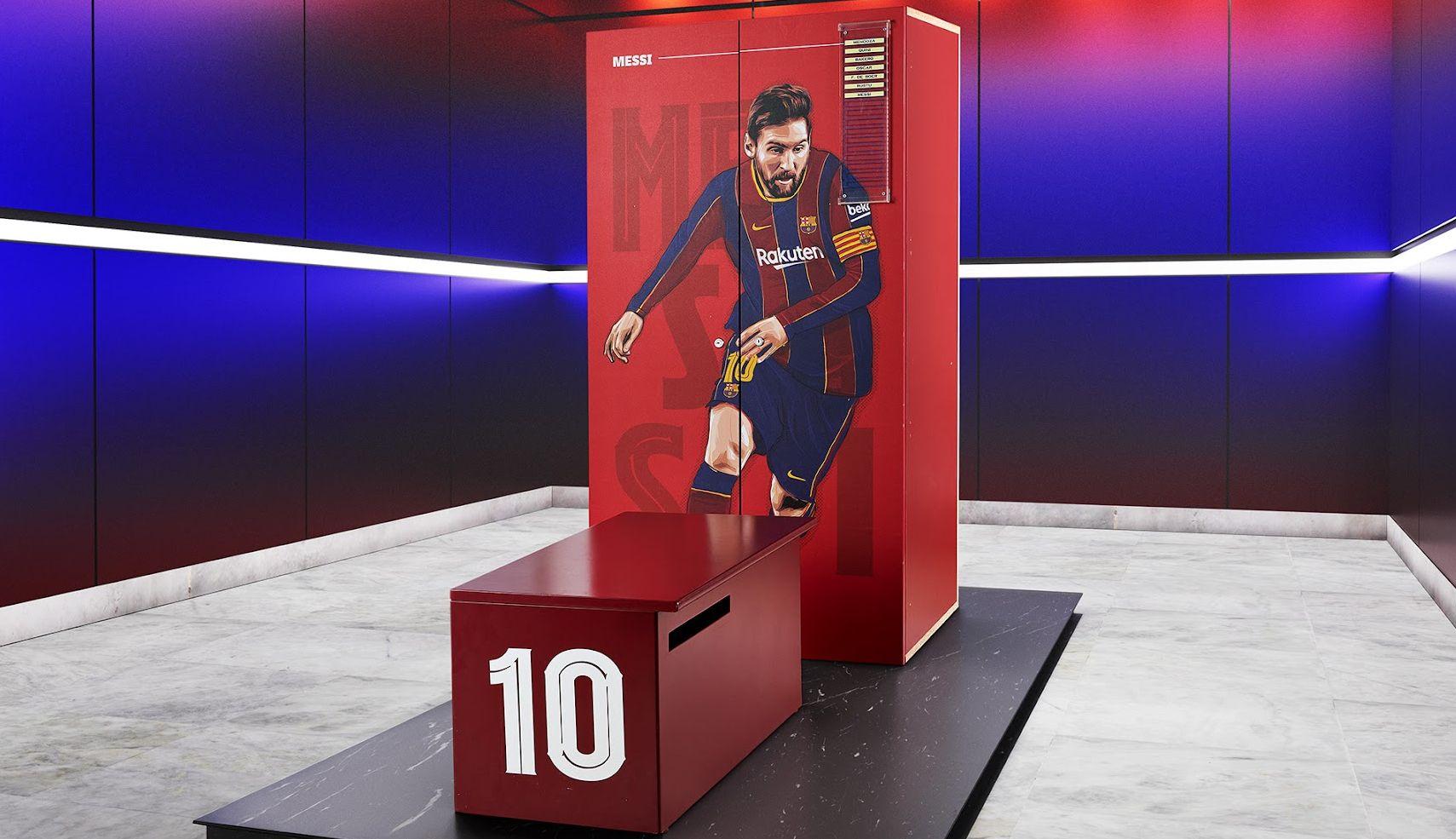 Cover Image for Messi's locker, benches from FC Barcelona up for auction