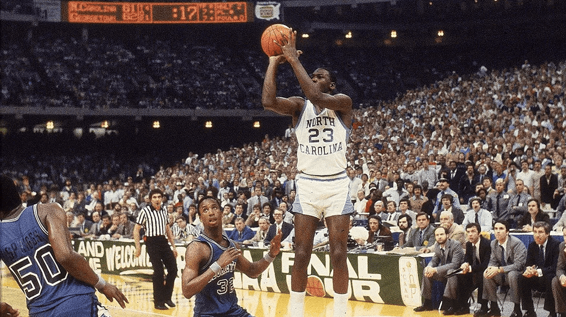 Cover Image for Michael Jordan's 1982 National Championship North Carolina jersey found