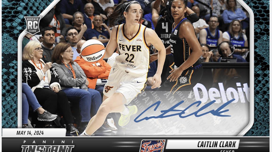 Cover Image for Caitlin Clark autographed card sells for nearly $25k, sets WNBA record
