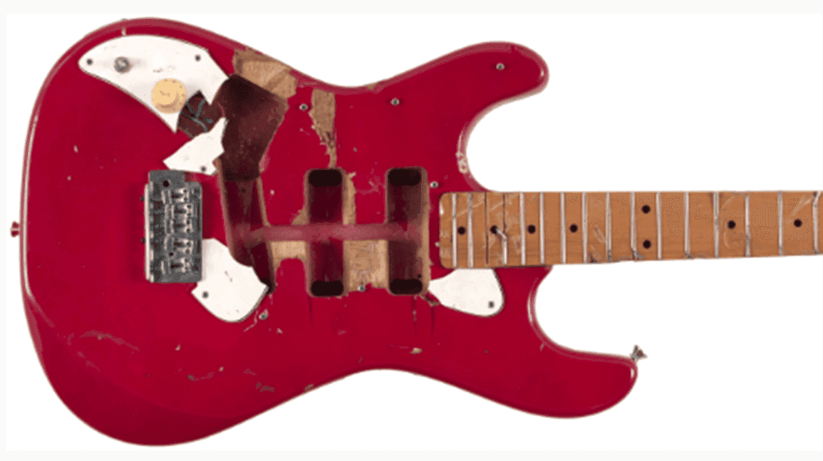 Kurt Cobain's smashed guitar sells for nearly $160k