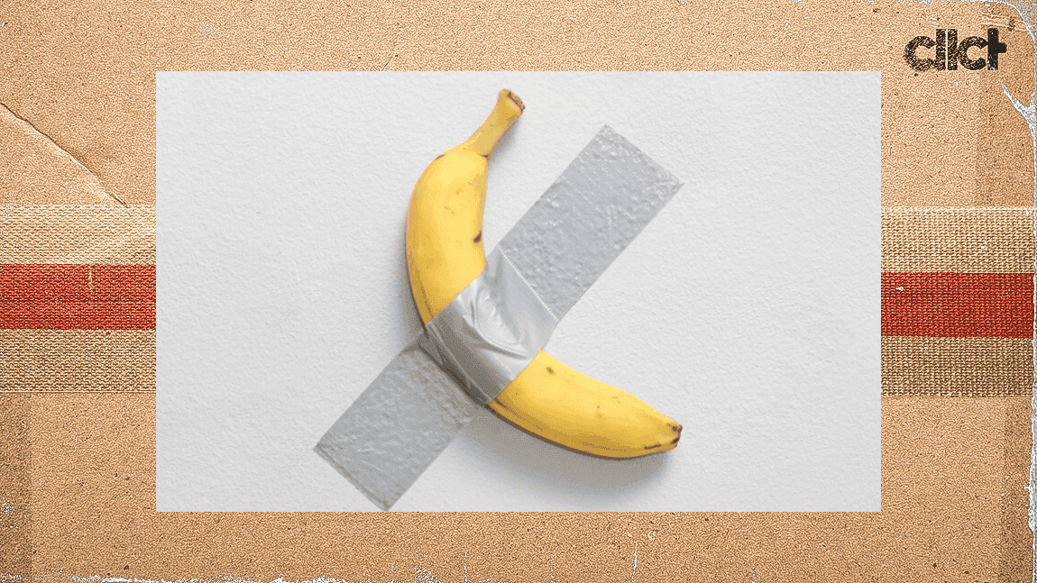 Cover Image for Duct-taped banana artwork could sell for more than $1 million