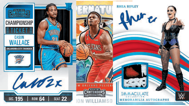 Cover Image for New card releases: 2023-24 Contenders Basketball, 2023 Immaculate WWE