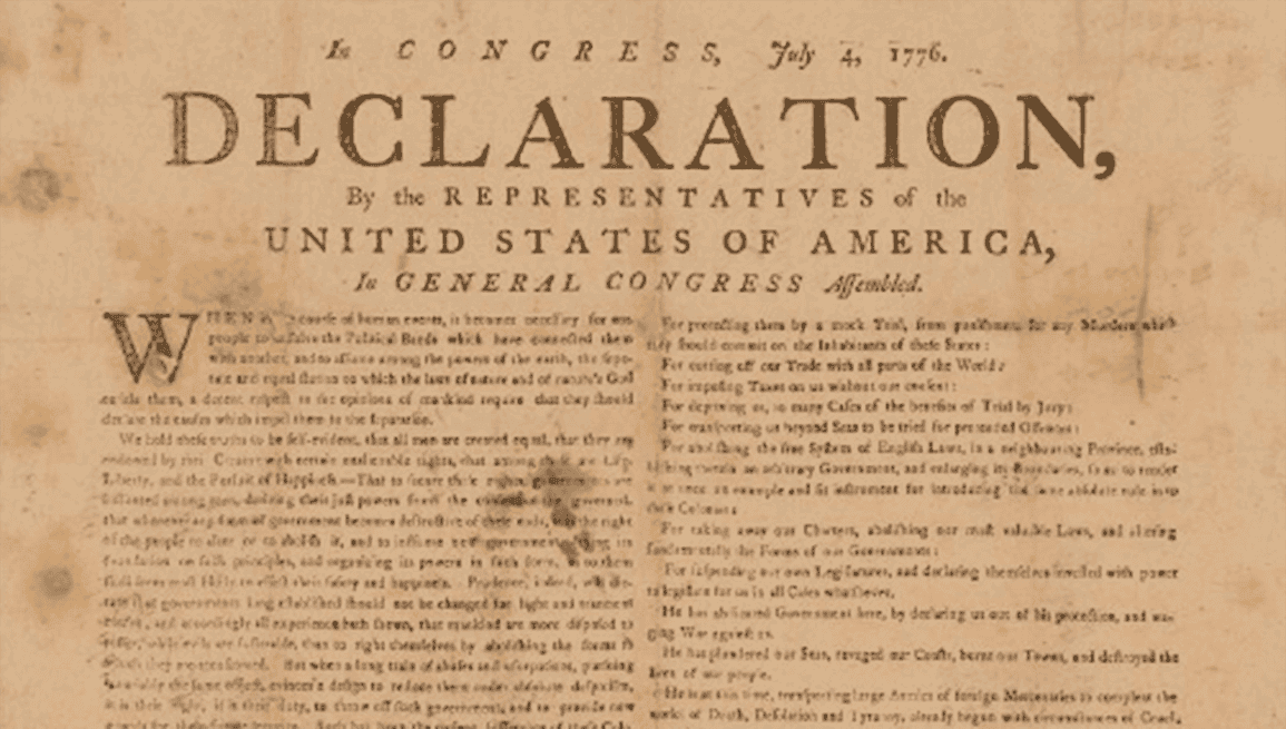 Cover Image for Declaration of Independence printing from July 1776 up for auction