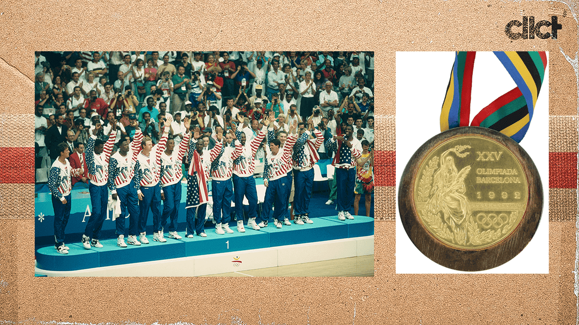 Cover Image for Clyde Drexler's gold medal from 1992 Dream Team up for bid