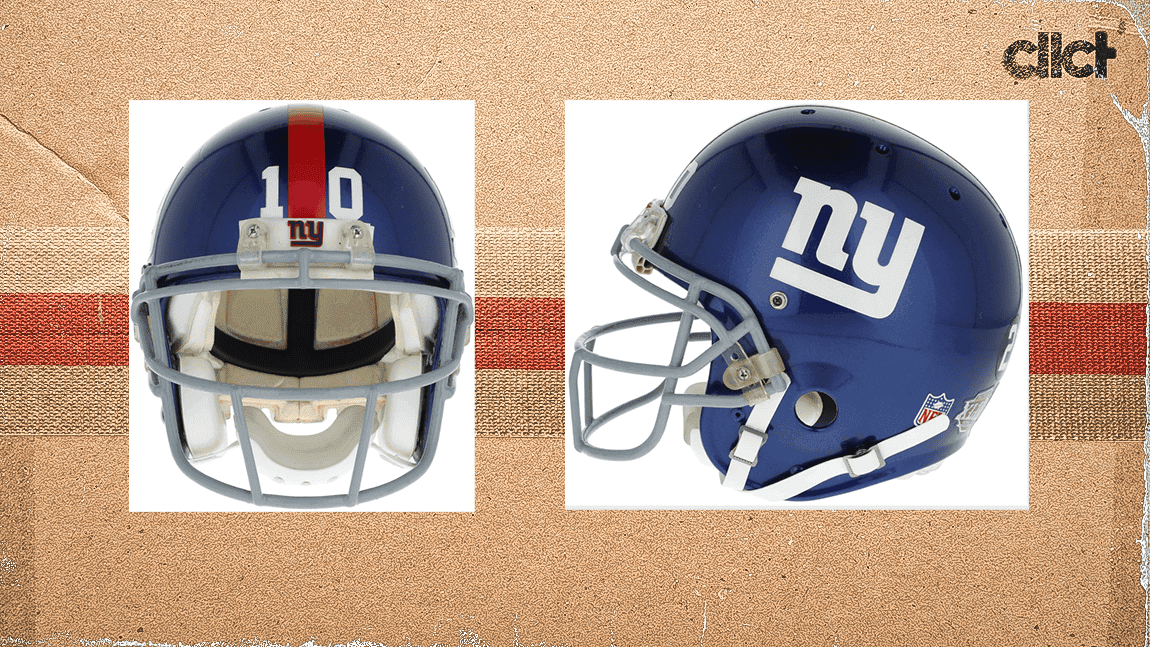 Cover Image for Eli Manning's controversial Super Bowl XLII helmet back on auction block