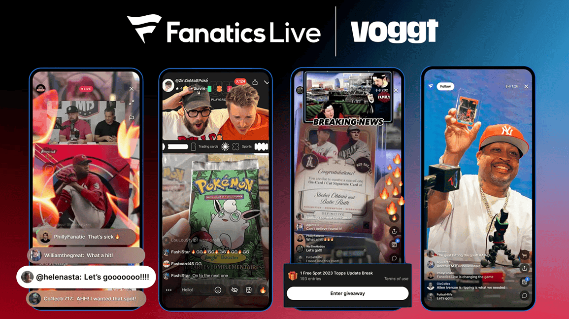 Cover Image for Fanatics Live eyes international move with Voggt acquistion