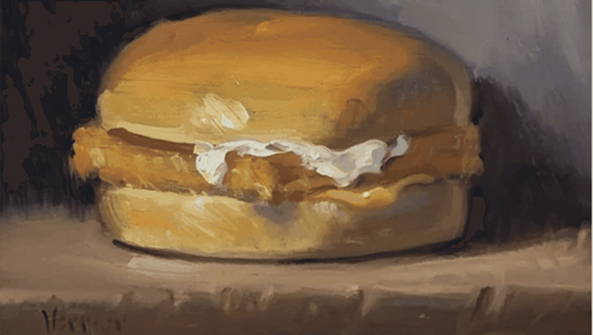 Cover Image for Filet-O-Fish as art? Food painter Noah Verrier finds his niche