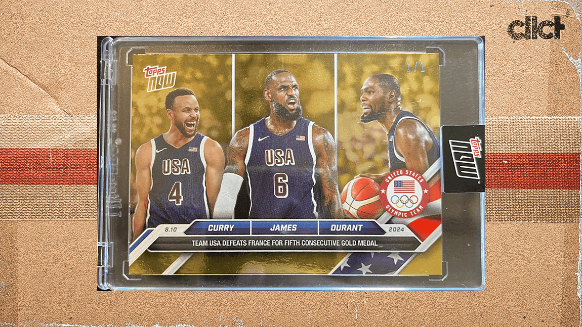 Topps NOW Gold card of LeBron, Curry, Durant sells for record $53k