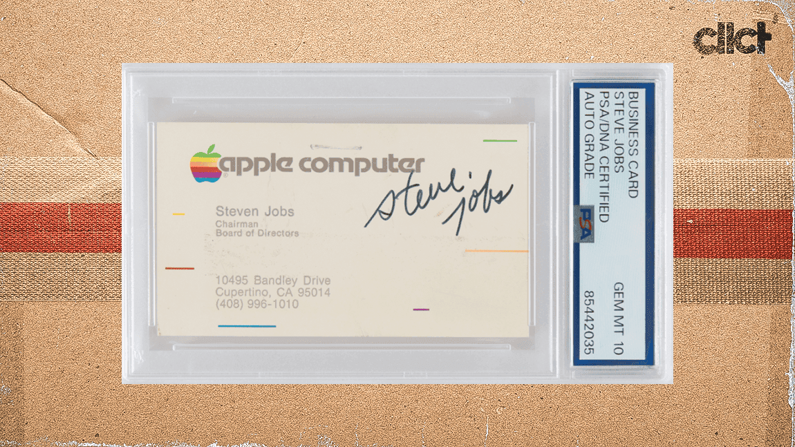 Cover Image for Steve Jobs-signed Apple business card up for auction