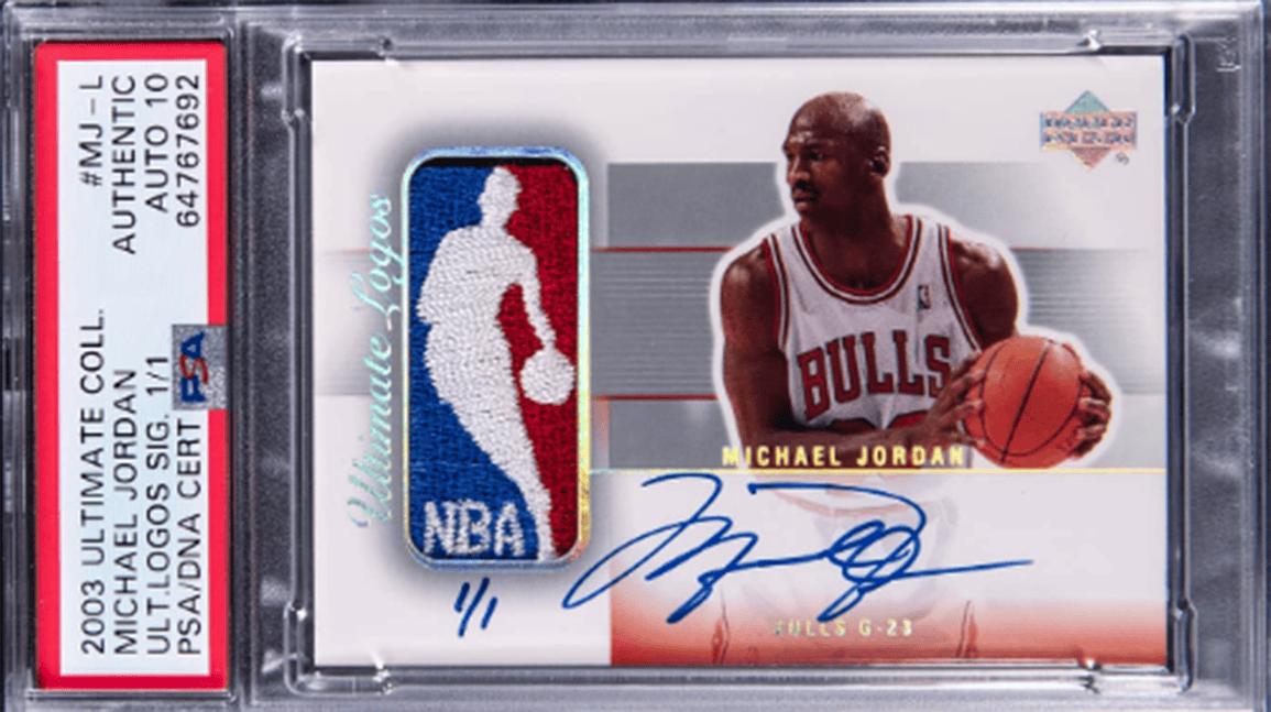 Cover Image for Jordan Logoman card sells for record $2.9 million in Goldin 100