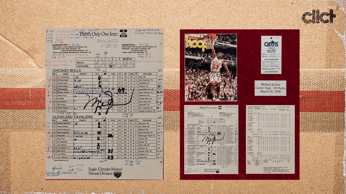 Michael Jordan-signed items from 69-point game sell for $8,561