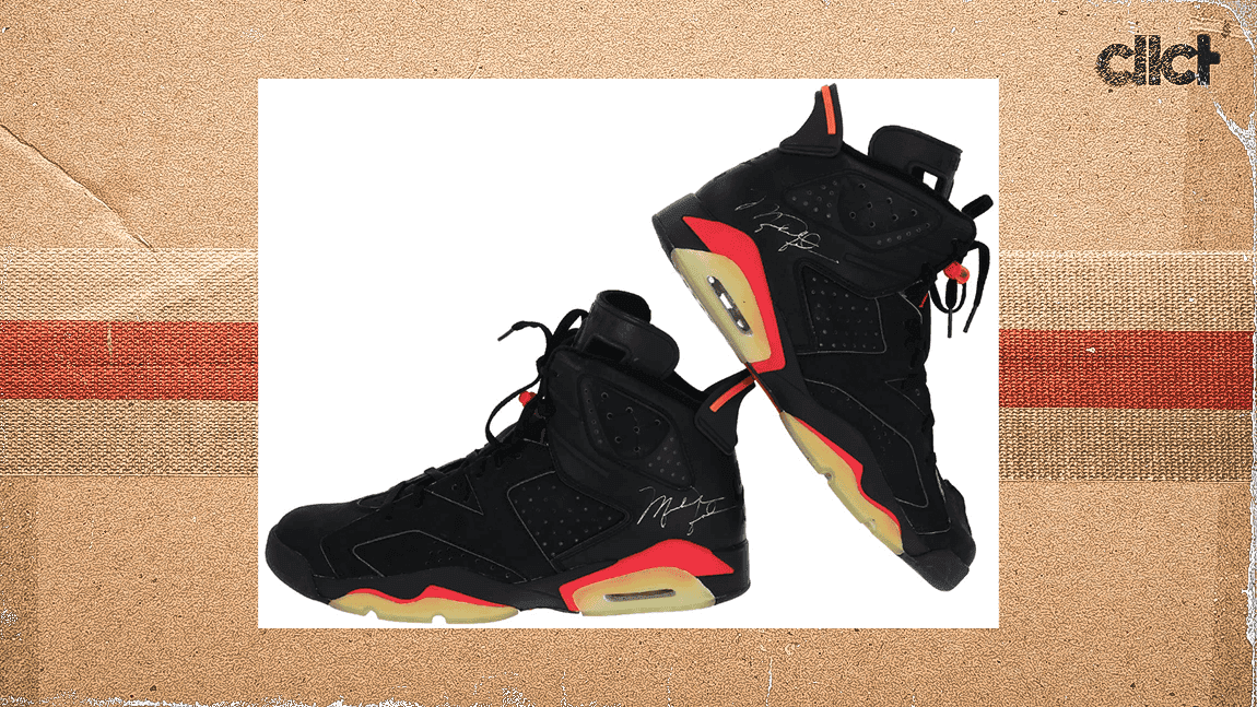 Cover Image for Michael Jordan game-worn shoes from his first NBA Finals up for bid