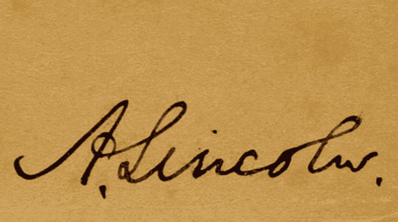 Cover Image for Abraham Lincoln card, signed weeks before his death, sells for $125,000