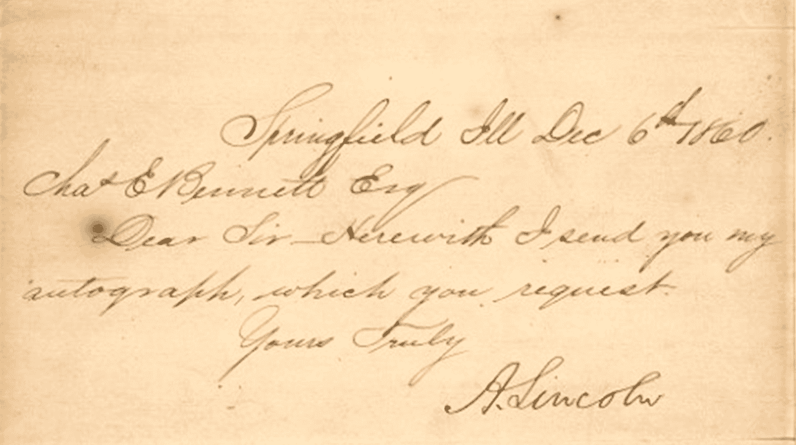 Cover Image for Abraham Lincoln-signed letter to autograph collector will sell at auction