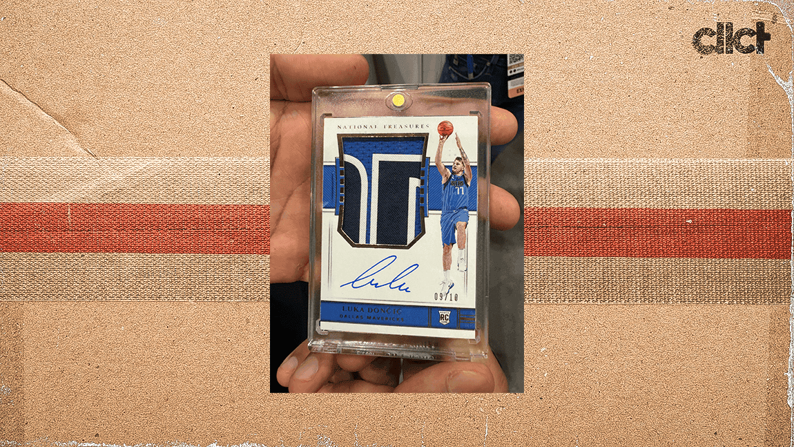 Grant Williams pulls Luka Doncic Gold RPA at Fanatics Fest NYC