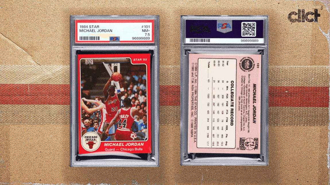 Michael Jordan 1984 Star card, graded PSA 7.5, sells for $93,000