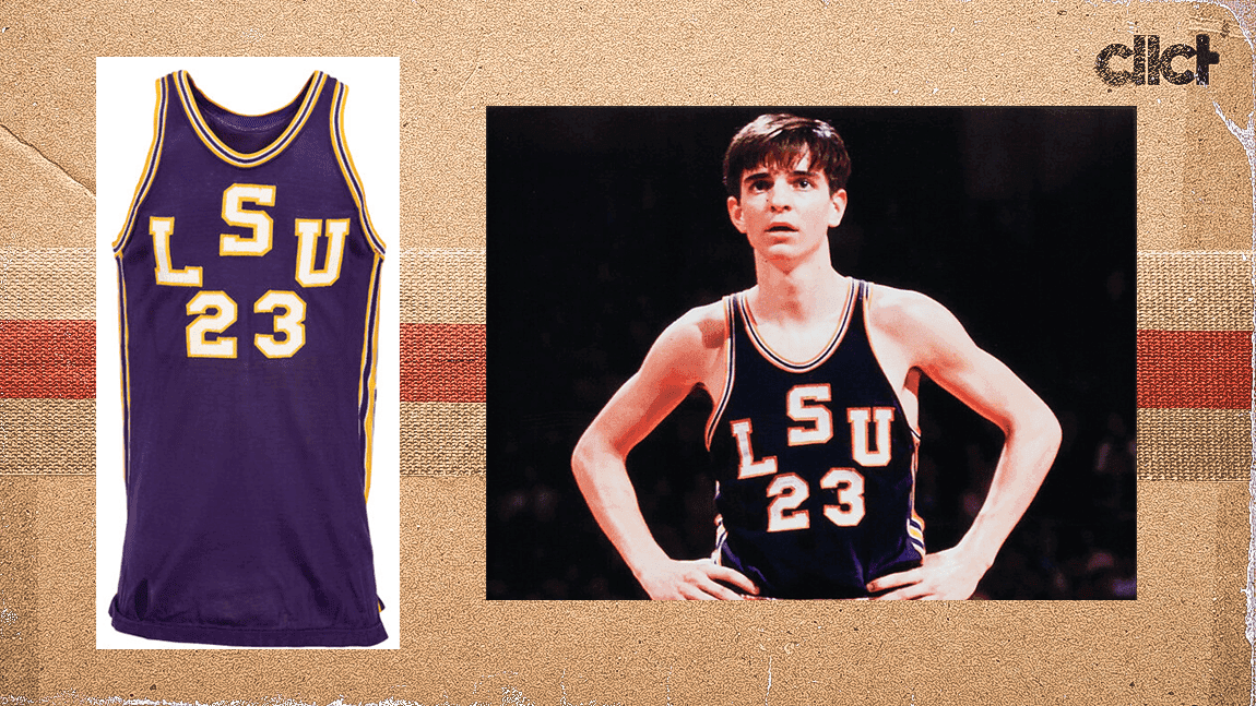 Cover Image for 'Pistol' Pete Maravich game-worn LSU jersey up for bid