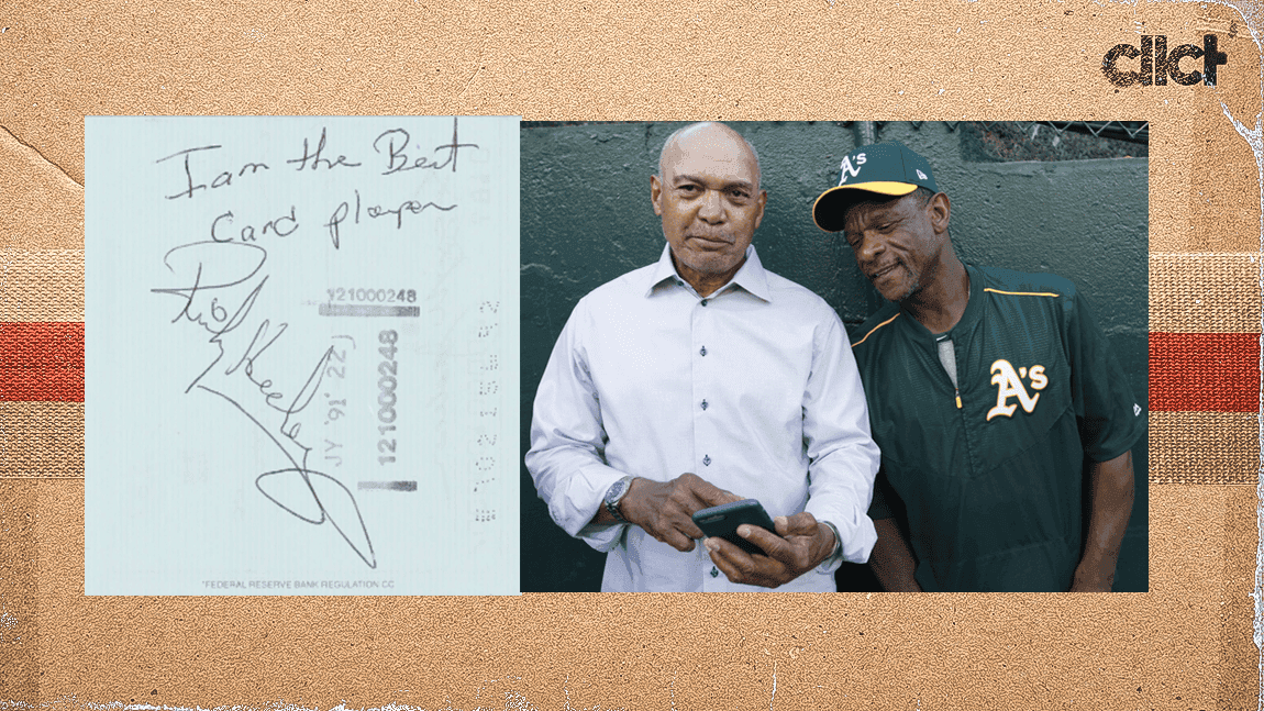 Cover Image for Reggie Jackson's $1,000 check to Rickey Henderson features intriguing backstory