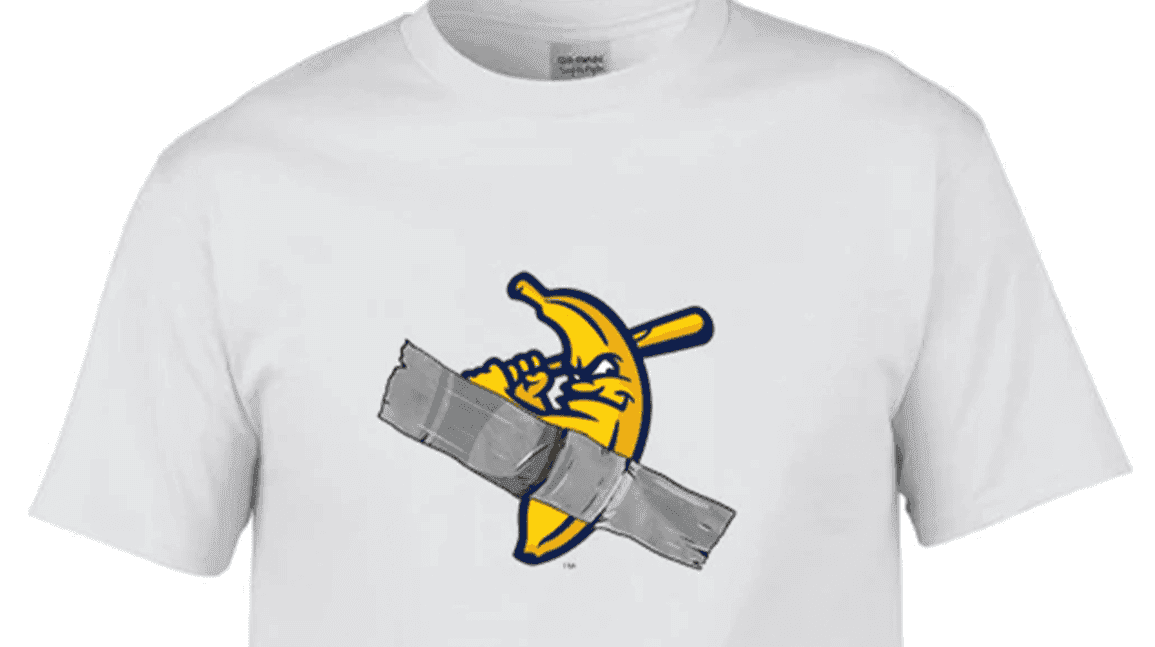 Savannah Bananas Duct tape T-shirts sell out instantly