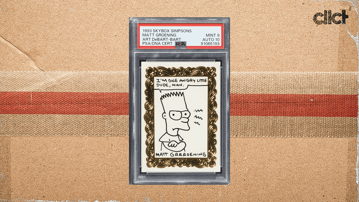 Art DeBart card from SkyBox 'Simpsons' set up for auction