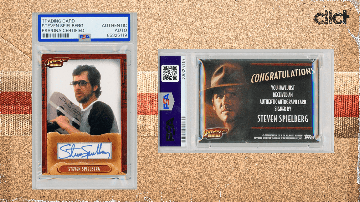 Cover Image for Steven Spielberg-signed card sells for record $15k