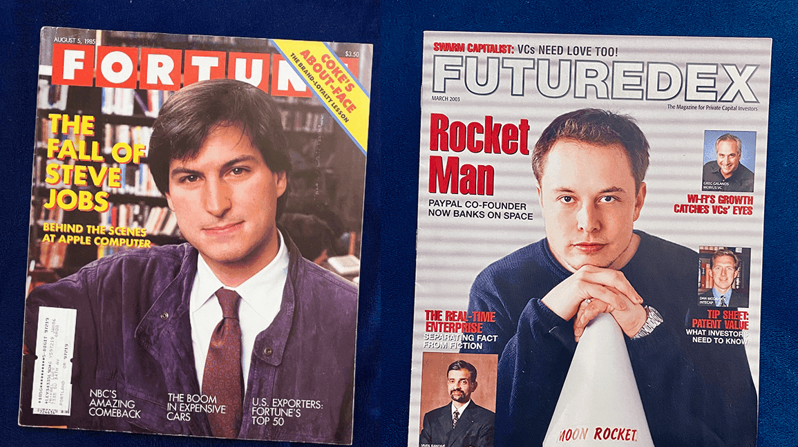 Cover Image for Tech magazines serve as "rookies" for Steve Jobs, Elon Musk, more