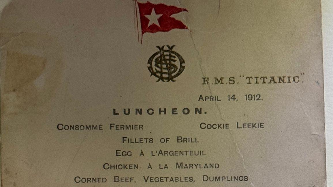 Titanic menu from final lunch sells for $340k