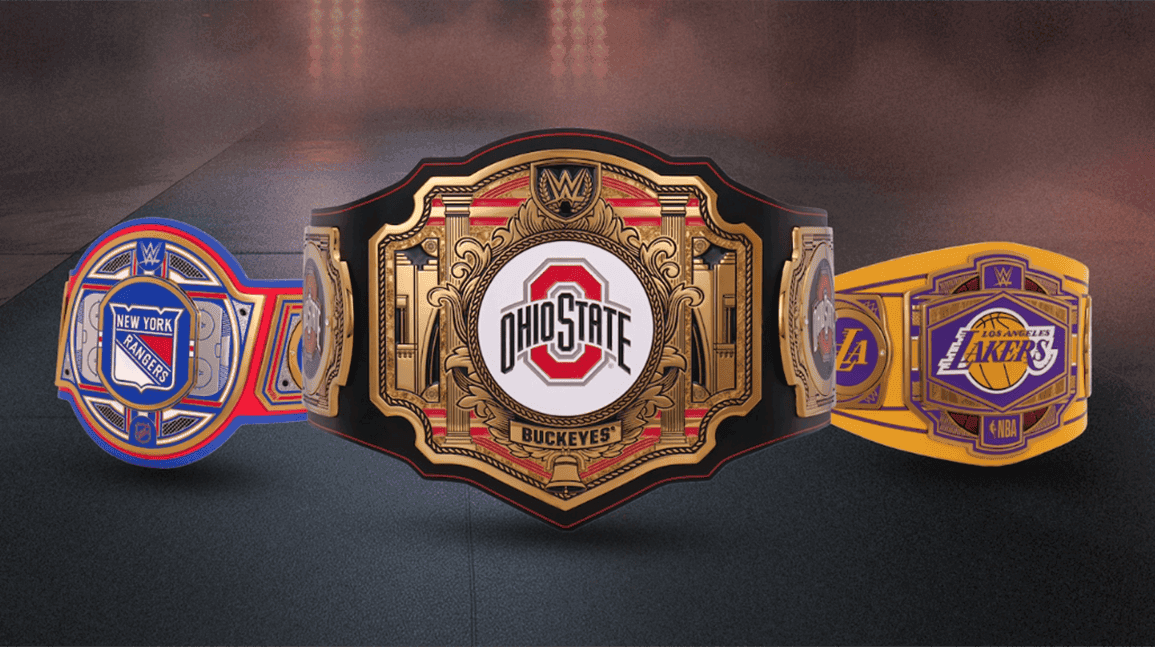 WWE releases championship belts for NBA, NHL, college teams