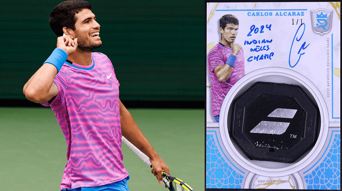 Carlos Alcaraz racket knob 1/1 card sells for record $222k