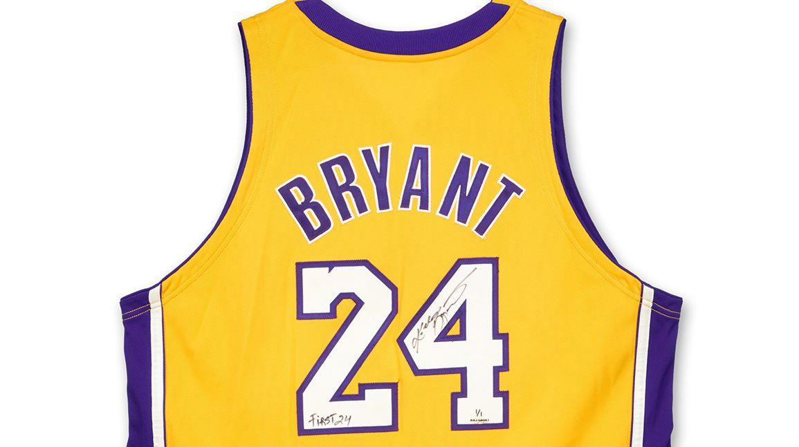 Once bought for $10k, Kobe Bryant's first No. 24 jersey sells for $889,000