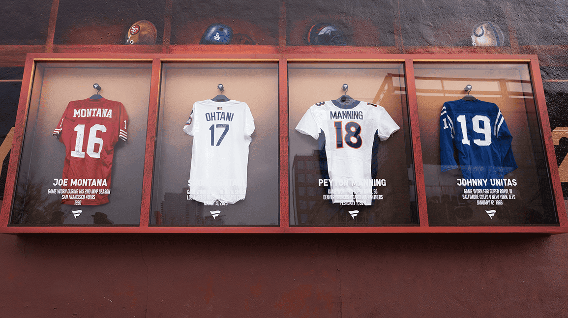Four legendary jerseys worth $1.5 million! Fanatics Fest billboard is a show-stopper