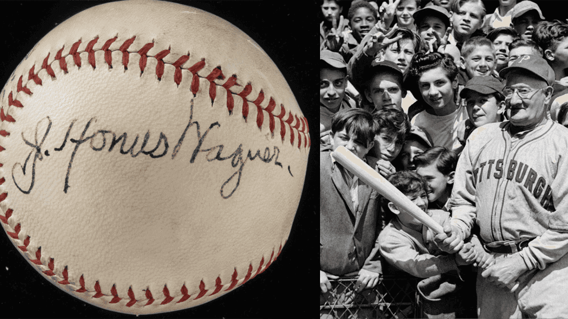Honus Wagner-signed baseball sells for near-record $123,375
