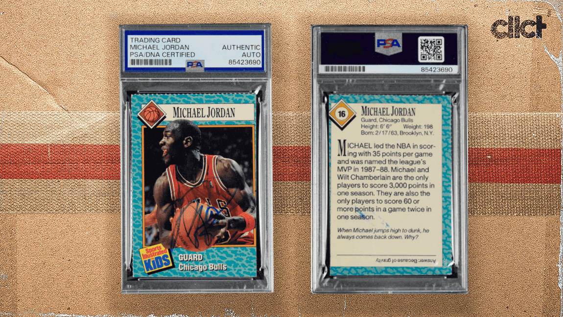 Michael Jordan-signed S.I. for Kids card up for auction