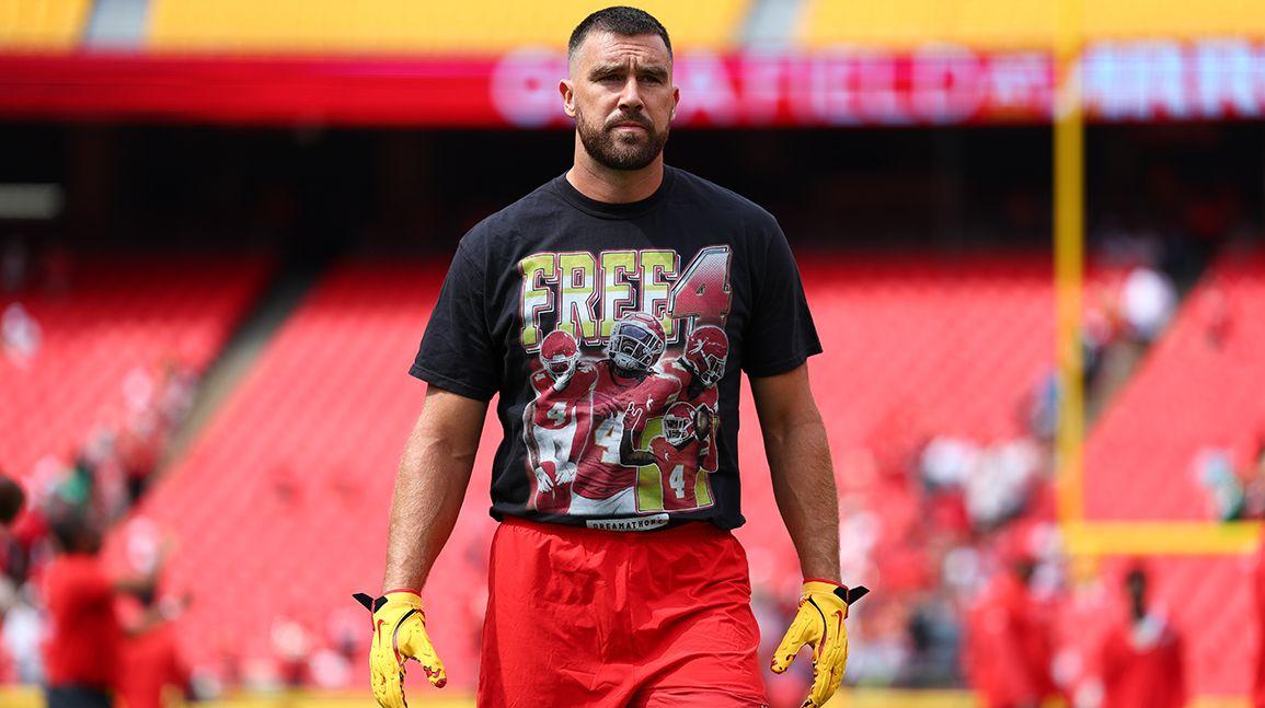 Travis Kelce drops ball with shirt calling to 'free' Rashee Rice