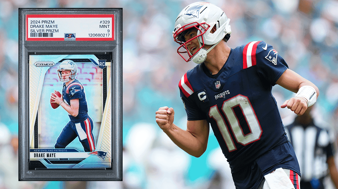 Cover Image for MVP candidate Drake Maye finishes regular season as NFL’s breakout card star