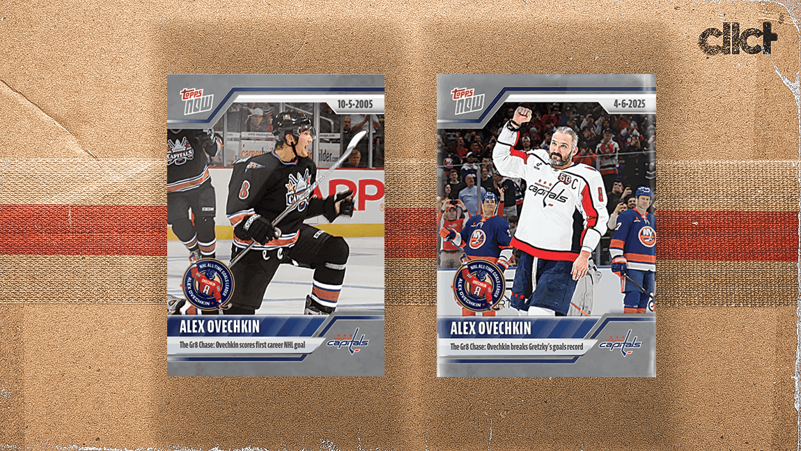 Alexander Ovechkin's record featured on Topps NOW sticker set