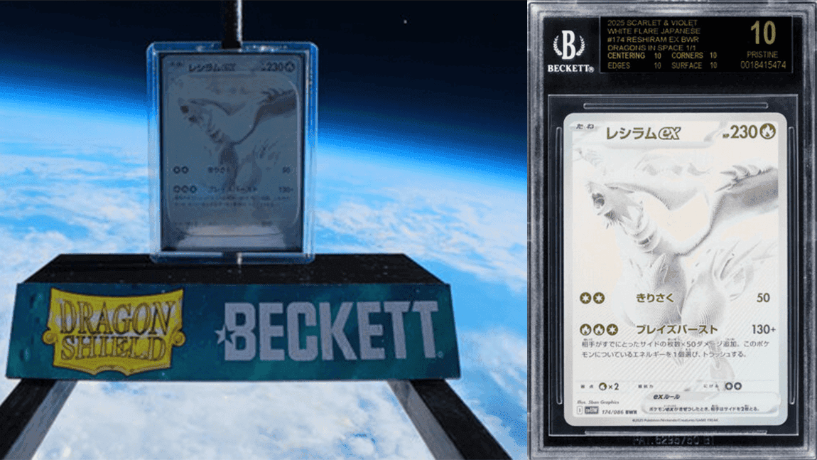 Once launched into space, Pokémon card to sell at auction