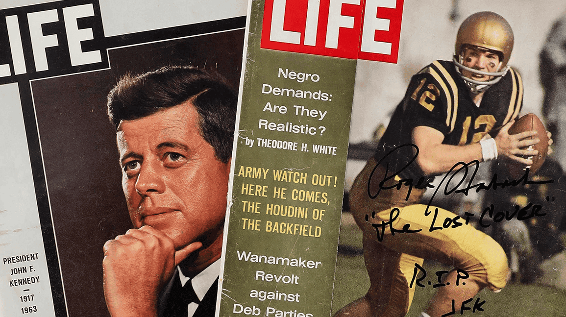 Bumped for JFK, Roger Staubach's 'lost' magazine cover sells for $3,965